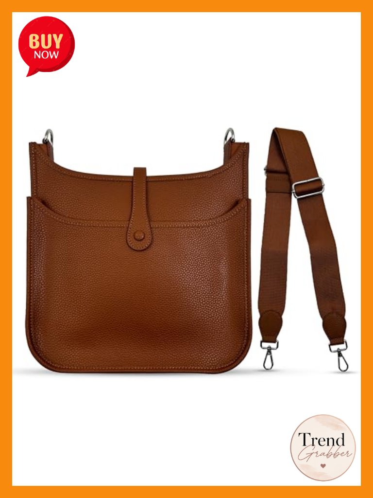 Vegan Leather Crossbody Bag With Microfiber Lining - Lightweight Shoulder Purse